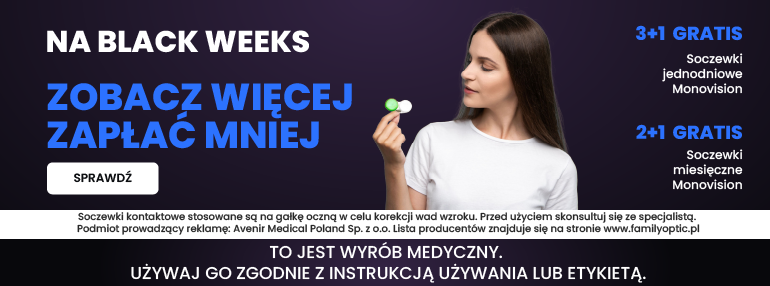 Black Weeks 3+1 i 2+1 na soczewki Monovision